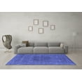 thumbnail image 3 of Ahgly Company Indoor Square Oriental Blue Industrial Area Rugs, 3' Square, 3 of 4