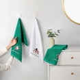 thumbnail image 2 of Unique Bargains Christmas Cotton Hand Towels Cute Bathroom Hand Towel Set Green 4-Piece, 2 of 4