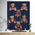 thumbnail image 2 of Designart 'Happy Holidays Christmas Bears' Print on Natural Pine Wood, 2 of 5