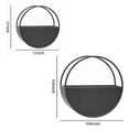thumbnail image 5 of Benjara BM227309 Round Shaped Wall Planter with Metal Frame, Black - Set of 2, 5 of 5