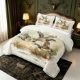 thumbnail image 3 of Manfei Hunting Themed Duck Bed Spread Queen,Farmhouse Mallard Queen Coverlet Set,3pcs,1 Quilt and 2 Pillowcases, 3 of 7