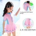 thumbnail image 3 of Traje de baño para niños, traje de baño de manga larga para niñas, traje de baño de estilo occidental lindo siamés de princesa coreana para niños grandes, 3 of 6