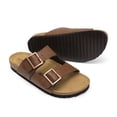 thumbnail image 4 of DREAM PAIRS Womens Slide Sandals Cork Footbed Open Toe Adjustable Flat Sandals Comfort Slip On Slippers for Summer, 4 of 6
