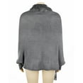 thumbnail image 5 of jsaierl Women's Faux Fur Collar Cardigan Sweater Elegant Batwing Long Sleeve Knit Cape Tassel Shawl Open Front Outerwear Cloak, 5 of 5