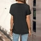 thumbnail image 2 of Gibobby Playera de Manga Corta Casual Suave Blusa informal manga corta con cuello redondo y botones color liso para mujer(Negro,XL), 2 of 5