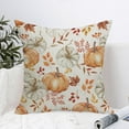 thumbnail image 5 of Fall Autumn Thanksgiving Pumpkin Throw Pillows Cover Set of 2 Orange White Pumpkins Outdoor Pillow Covers 18x18 Inch Harvest Linen Decorative Pillow Cases for Bedroom Couch Sofa Decor, 5 of 6