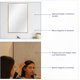 thumbnail image 4 of Espejo Rectangular de Pared Bluelander con Marco de Aluminio, Dorado, 4 of 5