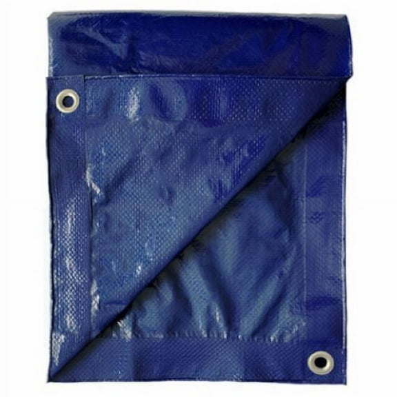 ITM MD-GT-BB-1012 10' Foot x 12' Foot Blue Polyethylene Storage Tarp Cover - Quantity of 18