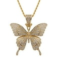 thumbnail image 4 of Cristal Colgante De Mariposa Chapado En 18 Collar Gargantilla Cadena Bisutería Para Mujeres Hombres Regalos, 24 Pulgadas De La dorado, 4 of 9