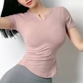 thumbnail image 3 of Cloud Hide-camisetas de Yoga de verano para mujer, Top corto deportivo, camiseta para correr, camisetas de entrenamiento, ropa deportiva de manga corta para Fitness de secado rápido, 3 of 5