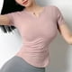 thumbnail image 3 of Cloud Hide-camisetas de Yoga de verano para mujer, Top corto deportivo, camiseta para correr, camisetas de entrenamiento, ropa deportiva de manga corta para Fitness de secado rápido, 3 of 5