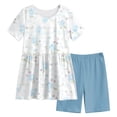 thumbnail image 3 of felwors Toddler Girls Summer Sleeveless Ruffle Top Elastic Shorts Set Kids Short Set 2-8 (White, 11-12 Years), 3 of 7