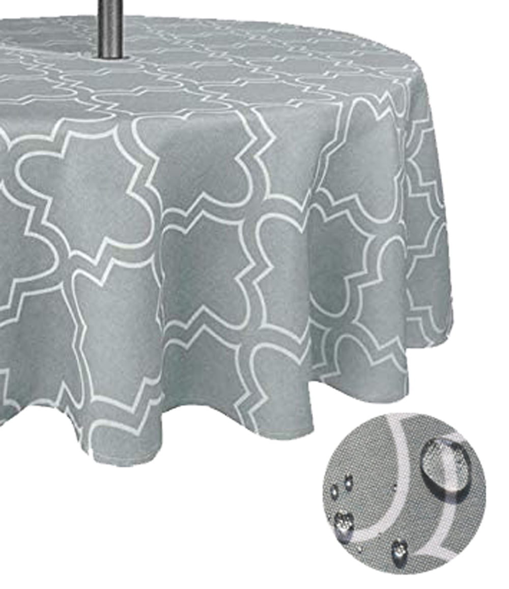 Eforcurtain Home Fashion Buffalo Plaid Table Cover Polyester Fabric Oblong Tablecloth Spillproof for Home 60-Inch by 102-Inch Gray/White