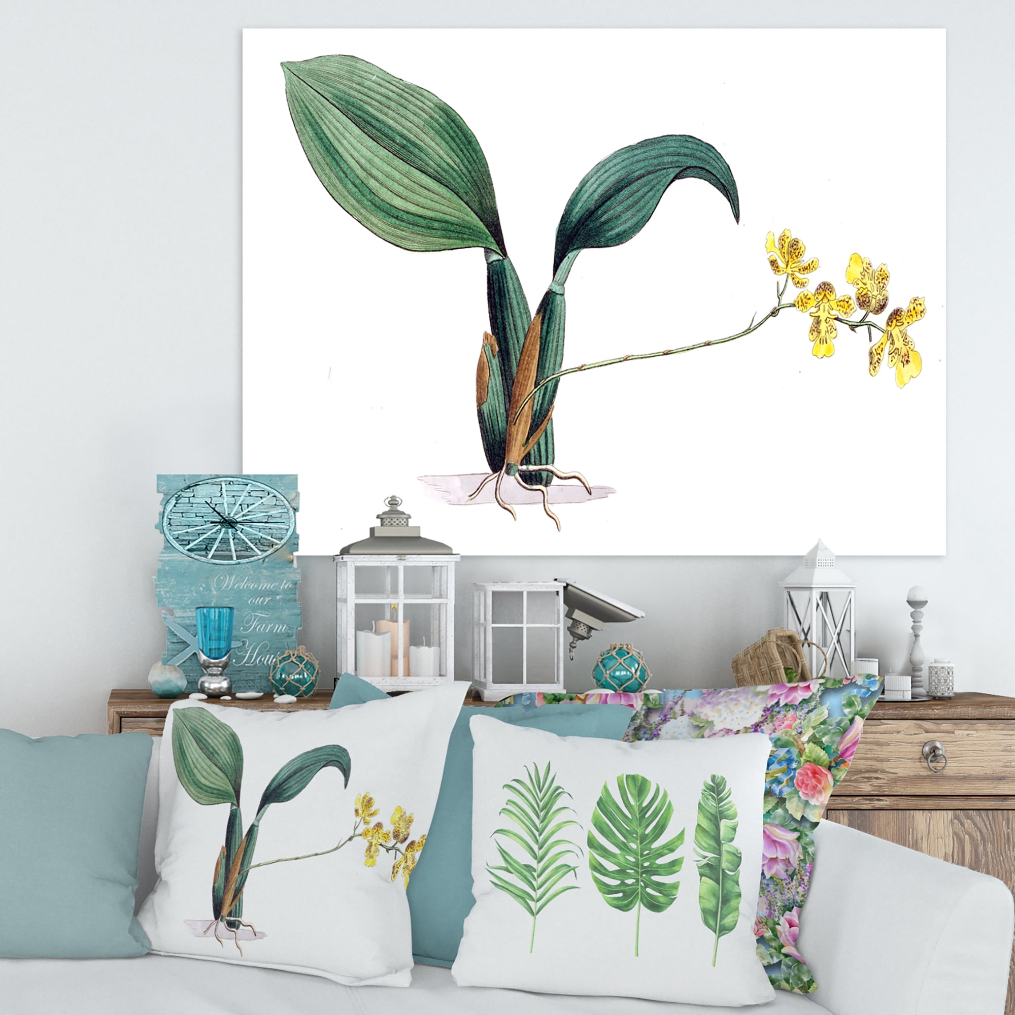 Designart ' Ancient Plant Life VI ' Traditional Canvas Wall Art Print