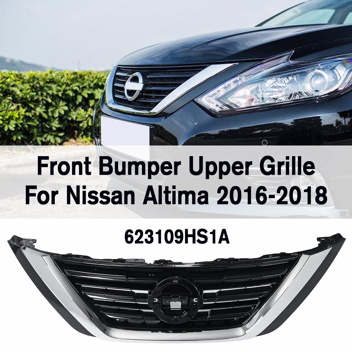 Front Bumper Upper Grille Assembly Ftont Grill For Nissan Sentra 2016 2017 2018