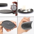 thumbnail image 4 of Silicone Coasters [6 Pack] Thick Coasters with Holder - Cup Mat - Non-Slip, Non-Stick, Stays in Place, Deep Tray - Prevents Furniture and Tabletop Dam, 4 of 5