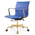 thumbnail image 2 of M5 Genuine Leather Executive Office Chair- Polished Gold Frame, 2 of 7