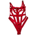 thumbnail image 3 of Victoria's Secret Very Sexy Banded Rhinestone Shine Strap Logo Red Teddy Size X-Small NWT, 3 of 3