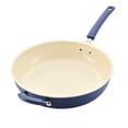 thumbnail image 3 of Farberware Easy Clean 12.5 Inch Ceramic Nonstick Frying Pan / Skillet with Helper Handle, Dishwasher Safe, Blue, 3 of 15