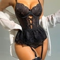 thumbnail image 2 of Levmjia Women Lingerie Set Lace Bodysuit One Piece Teddy Romper Comfortable Stretchy Underwear For Date Night And Special Occasions, 2 of 5