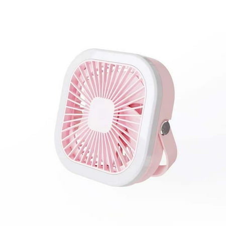 

SuoKom Mini Portable Fan Stroller Fan 3 Speed USB Cooling Desk Fan Small Fan With Light For Home Outdoor Camping