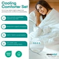 thumbnail image 3 of SLEEPMOD Ultra Soft Comforter, 3 Piece Set - Cooling Tencel Lyocell Comforter with Quilted Pillow Shams, Vegan Eucalyptus Silk, Cool Comforters for Hot Sleepers, Down Alternative, White (Queen), 3 of 13