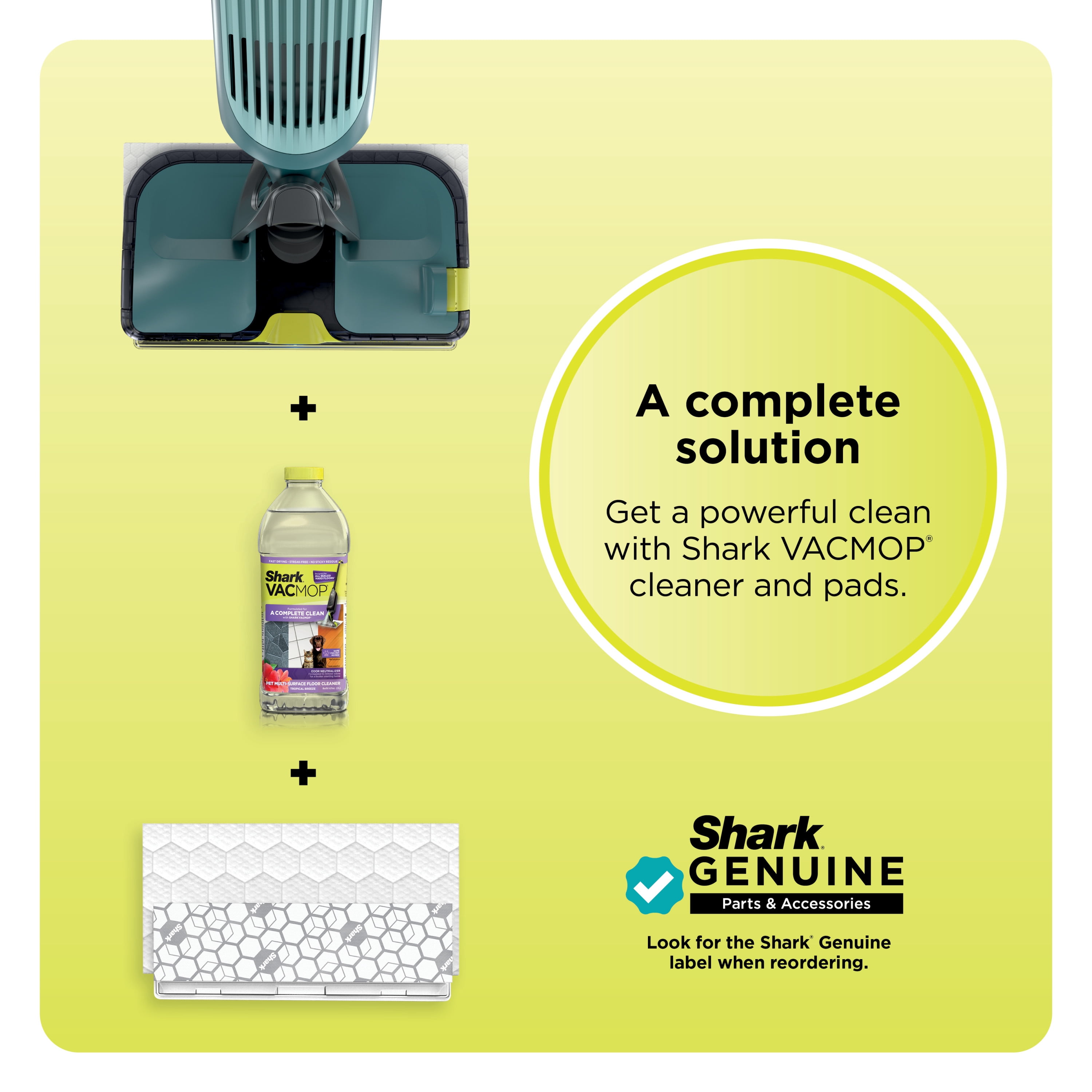 Shark VACMOP Pet Floor Cleaner, Sealed Hard Floors, Odor Neutralizing, Streak-Free, VCO60, 2L