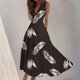 thumbnail image 4 of Vestido Corto de Verano de Moda sin Mangas con Cuello en V Impreso Vestido Casual Grande Del Doblado para Diario, 4 of 5