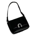 thumbnail image 2 of Women Shoulder Bag Spring Summer Fashionable Versatile PU Quadrate Small Underarm Bag for Daily Travel Black Free Size, 2 of 8