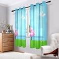thumbnail image 7 of Pixel Cherry Blossom Breathable Sheer Curtains 63x42in Soft Light Filtering, UV Protection and Thermal Insulation, 7 of 7