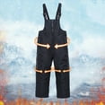 thumbnail image 5 of HCNTES Toddler Kids Snow Bib Overalls Waterproof Adjustable Straps Warm Winter Ski Pants for Outdoor Play(A01-Black,2T), 5 of 6