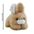 thumbnail image 2 of Cute plush rabbit dolls, soft plush toys, cute birthday gifts for boys, girls and children Brown, 2 of 5