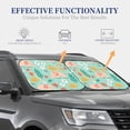 thumbnail image 4 of Honeii Elephant and Flowers Print Foldable Car Sun Shade for Windshield, 2-Piece UV Protection Shade, Protects Car Interior, Ideal for Cars, Trucks, SUVs-Small, 4 of 6