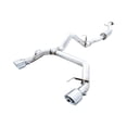 thumbnail image 2 of 2021+ Ford Bronco 0FG Dual Rear Exit Exhaust w/Chrome Silver Tips & Bash Guard AWE Tuning 3015-32456, 2 of 10