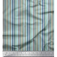 thumbnail image 1 of Soimoi Green Poly Georgette Fabric Vertical Stripe Printed Fabric 1 Yard 52 Inch Wide, 1 of 3