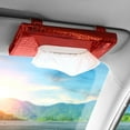 thumbnail image 5 of OTOSTAR Tissue Holder Box Mask Holder for Car, PU Leather Car Visor Tissue Holder Napkin Holder, Backseat Tissue Case Holder for Car, Vehicle (Red), 5 of 7