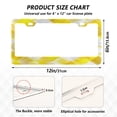 thumbnail image 2 of Aluminum License Plate Frame 2 Pack Car Exterior Accessory Car Tag Holder for Front Rear Plates Cars Decor Yellow and White Checkered Squares, 2 of 7