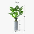thumbnail image 5 of Artificial Tree in Contemporary Geometric Pattern Planter, Fake Monstera Silk Tree for Indoor and Outdoor Home Decoration - 65" Overall Tall (Plant Pot Plus Tree), 5 of 5