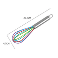 thumbnail image 2 of DISEN 2 Piece Silicone Whisk Set Multicolor Kitchen Tools, 8 Inches, 2 of 5