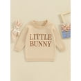 thumbnail image 2 of Bslissey Baby Boys Girls Easter Sweater Embroidery Letter Crew Neck Pullovers Casual Long Sleeve Knit Jumper Infant Toddler Warm Loose Knitwear Tops 3M 6M 9M 12M 18M 24M, 2 of 8