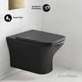 thumbnail image 2 of Carre Wall-Hung Toilet Bundle 0.8/1.6 GPF Dual Flush in Matte Black with Brass Flush Plate, 2 of 12