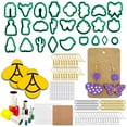 thumbnail image 1 of Ensemble de Coupe-Peluches en Argile Polymère 193 Pcs avec Crochets et Accessoires pour Boucles d'Oreilles Réutilisables Kit de Fabrication de Bijoux en Argile Polymère pour Enfants Cadeau, 1 of 11