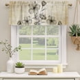 thumbnail image 3 of Yellow Beige Flower Valances for Windows, Decorative Rod Pocket Window Valance Curtains, Farmhouse Shabby Chic Wildflower Short Curtain Drapes for Kitchen/Living Room, 2 Panels, 42" W x 18" L, 3 of 8