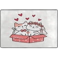 thumbnail image 4 of SKYSONIC Wedding Cat Couple Non-Slip Area Rug, Sweet Valentines Day Floor Carpet Comfort Floor Mats Decor for Indoor Front Porch,Living Room, Bedroom,Kitchen,72"x48", 4 of 5