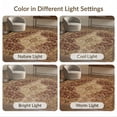 thumbnail image 7 of ODIKA 4'x6' Washable Area Rug Vintage Grey Ornate Center Botanical Vines Transitional Throw for Home Office, Under Desk, Non-Slip Chair-Friendly, Flatwoven, 7 of 7