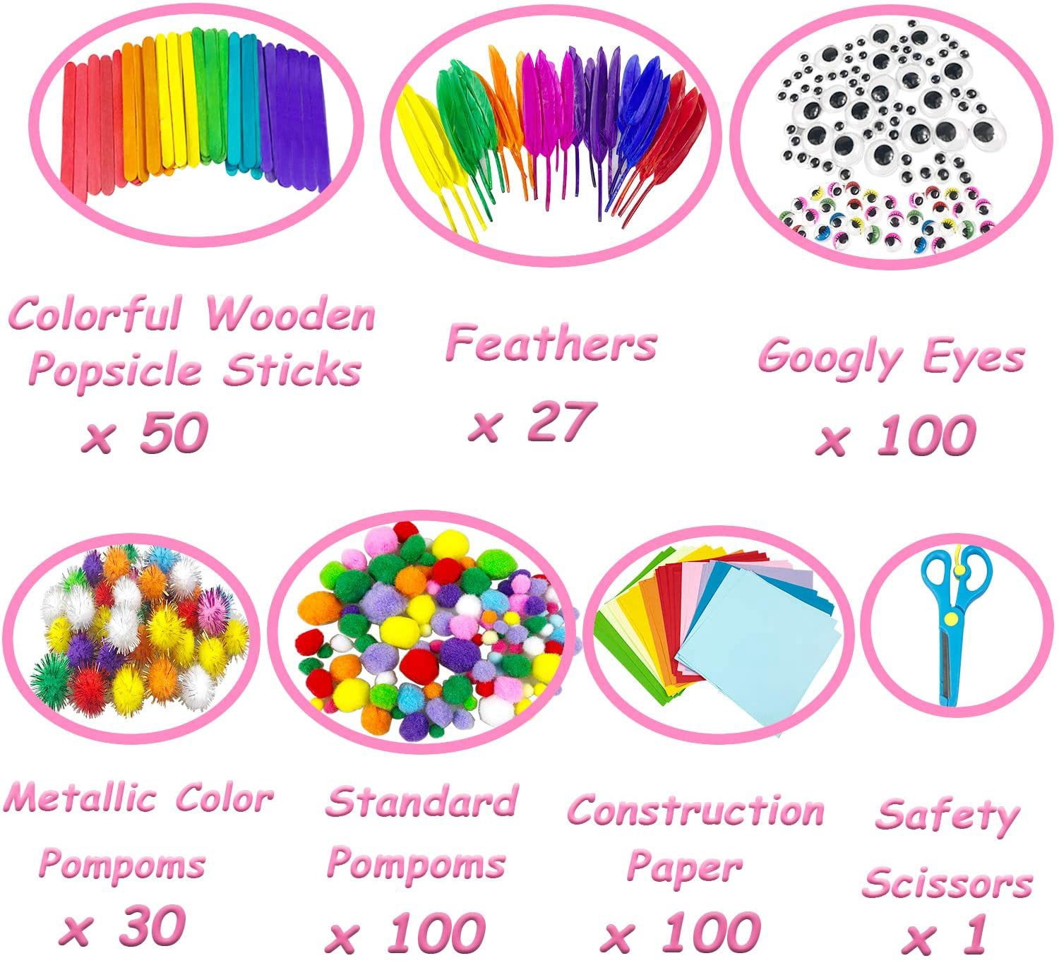 1200pcs+children's craft set toys - DIY craft set, 4-8 year old children's crafts, birthday gifts for children, girls and boys, pre-school family toys
