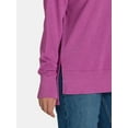 thumbnail image 4 of Time and Tru Women's Tunic Sweatshirt with High-Low Hem, Sizes XS -4X, 4 of 5