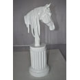 thumbnail image 4 of Modern Art of a White Horse Bust Statue Made of Resin Size: 10" x 5" x 19"H, 4 of 11