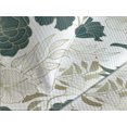 thumbnail image 3 of Ambesonne Jungle Boho Quilted Coverlet 2 Pcs, Hibiscus Rose Flowers, Twin Size, Hunter Green Slate Brown, 3 of 4