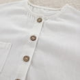 thumbnail image 4 of MIASHUI Relaxed Blend Shirt Jacket For Boys And Girls Casual Oversized Button Up Top White,2-3 Years, 4 of 9